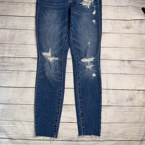 Blank NYC The Great Jones High Rise Skinny Jeans Medium Wash Distressing Size 27 - Picture 8 of 9